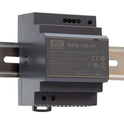 Maitinimo blokas 7.5A/12V ant DIN bėgelio HDR-100-12 Maitinimo blokas 7.5A/12V ant DIN bėgelio HDR-100-12