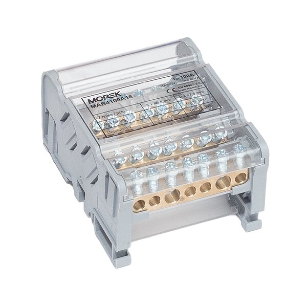 MAB100A-7 distribution terminal 4P 2x25 + 5x6mm² Ipk=20 kA