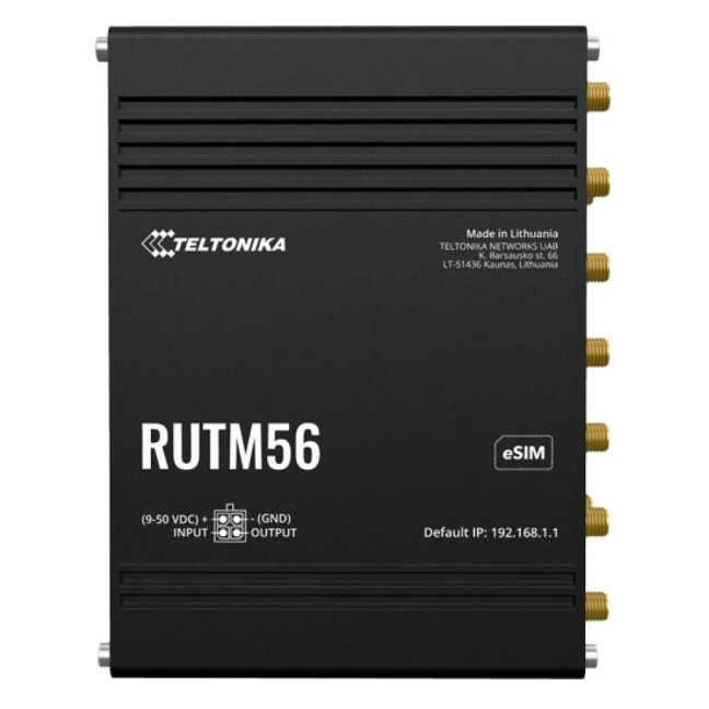 Router with 10 ports Teltonika RUTM56 DUAL 5/4G Router with 10 ports Teltonika RUTM56 DUAL 5/4G