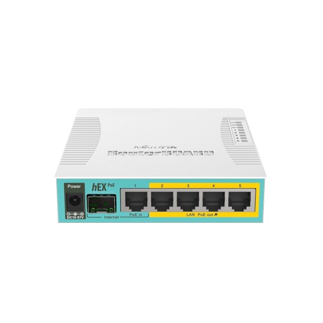 Maršrutizatorius 5 prievadų MikroTik hEX PoE RB960PGS Maršrutizatorius 5 prievadų MikroTik hEX PoE RB960PGS
