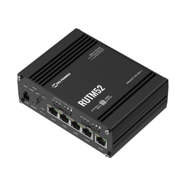 Router with 5 ports Teltonika RUTM52 DUAL 5G Router with 5 ports Teltonika RUTM52 DUAL 5G
