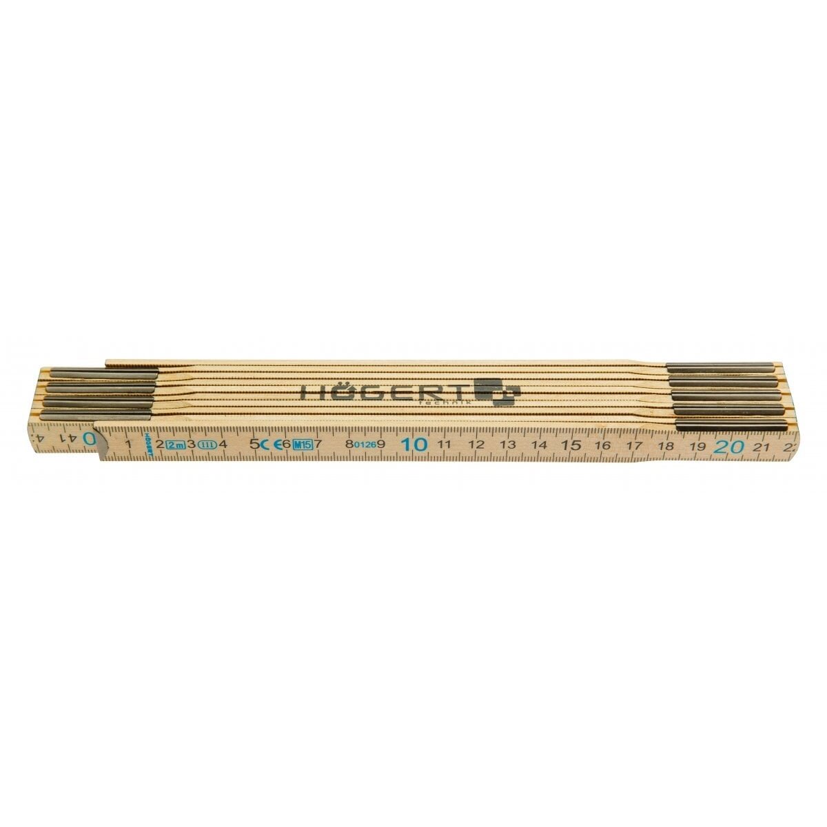 Medinė ruletė HOGERT HT4M262 (2m x 16mm) Medinė ruletė HOGERT HT4M262 (2m x 16mm)