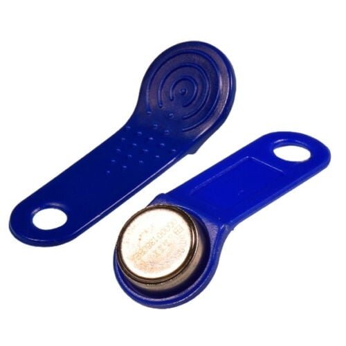 Blue touch memory iButton DS1990A-F5 with plastic holder