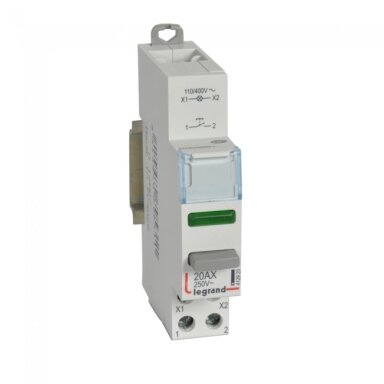 Button on DIN rail with indicator light Legrand 412920 (20A 100V/1 x N0 contact)