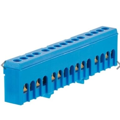 Zeroing clamp N15H Cu 15x16 mm2 Morek MAD1015N15 (blue)