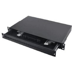 Optical patch panel with cassette and rails 19" ODF 12 SC (Duplex, 1U, RAL9044, 482x295mm)