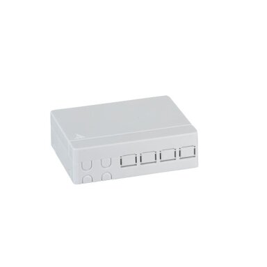 Optinė sieninė dėžutė ant DIN TB-DIN-4 (4 skaid., SC Dupl./LC Duplex, be adapterių)