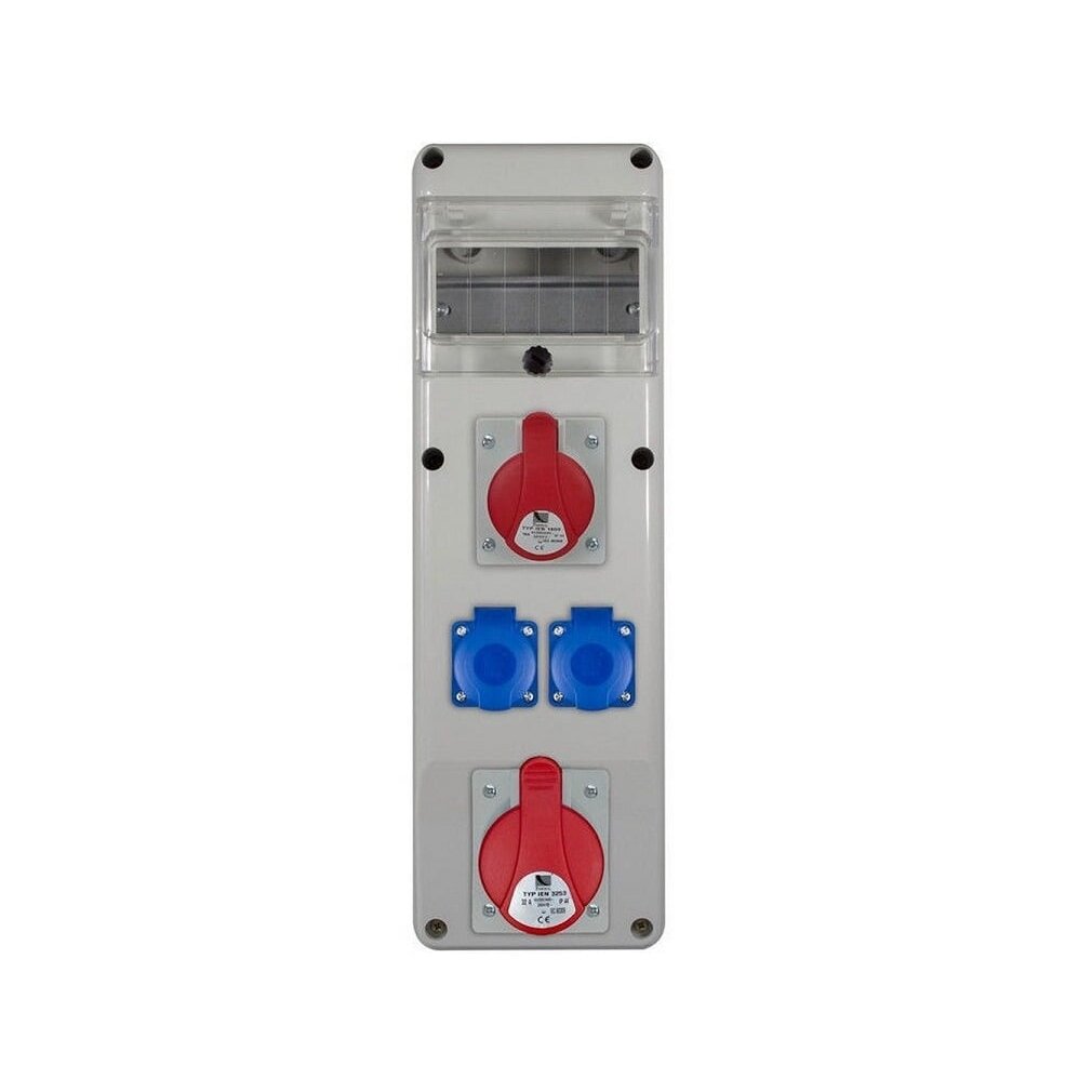PawBol B.SLIM-6S-14-S plastic panel 6 mod (2x16A/250V 1x32A/5P 1x16A/5P)