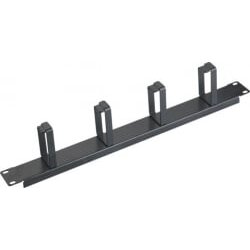 Panel for 19'' 1U cabinet with metal rings for cable distribution