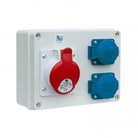 PawBol B.1227-S plastic panel with sockets (2x250V 1x16A/4P)