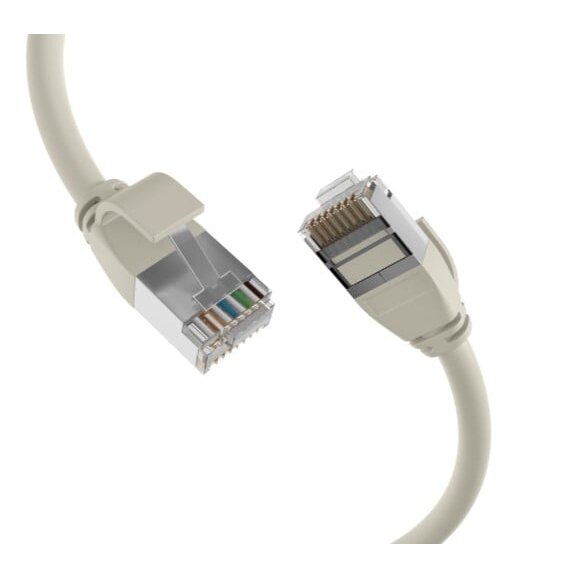 Patch cable (0.15m, UTP, CAT6, gray, industrial)