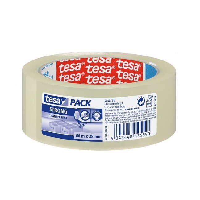 Packing tape TESA STRONG 66m x 50mm 57167-00000-05 Packing tape TESA STRONG 66m x 50mm 57167-00000-05