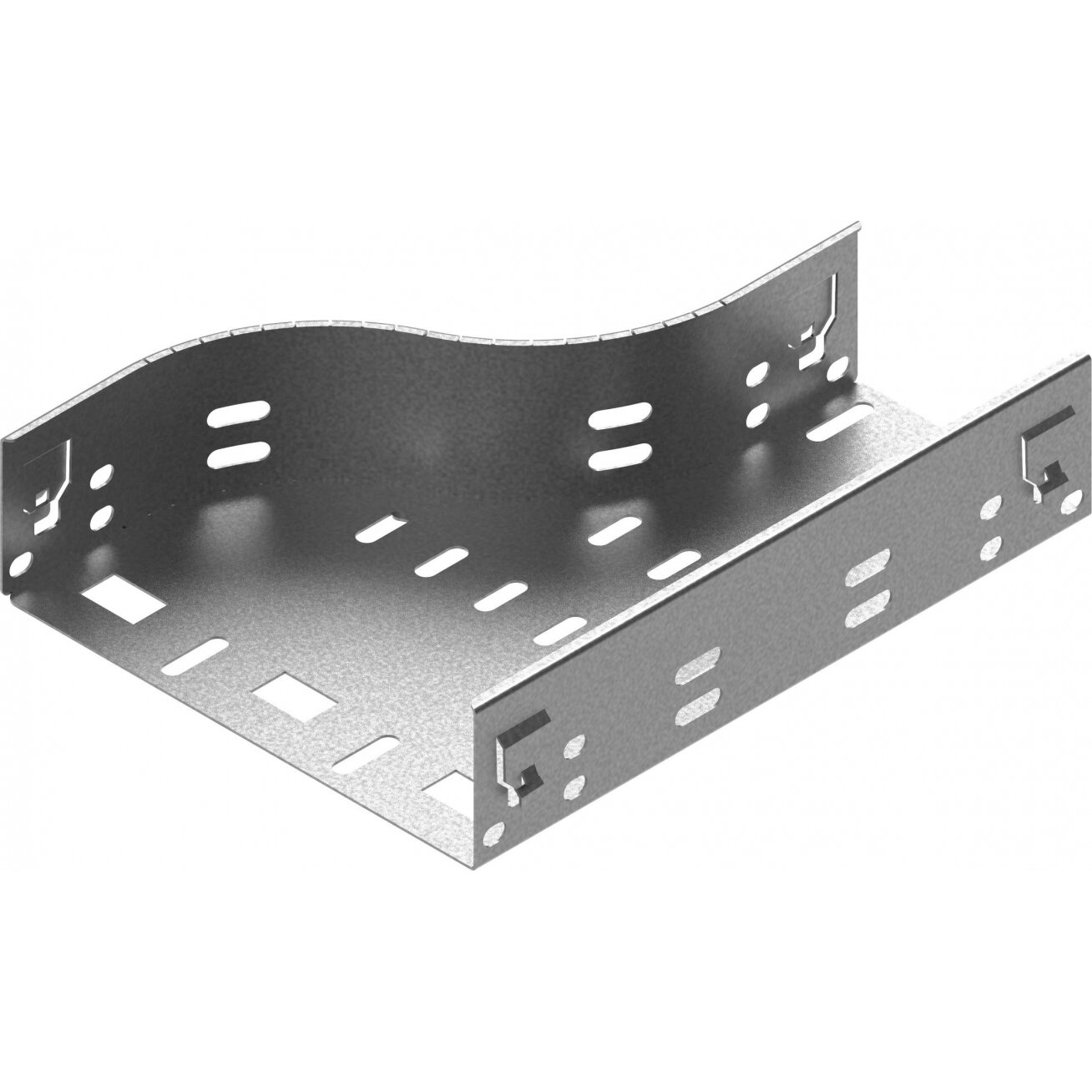 Perforated channel transition from 200mm to 100mm BAKS RKPFJ200/100H60