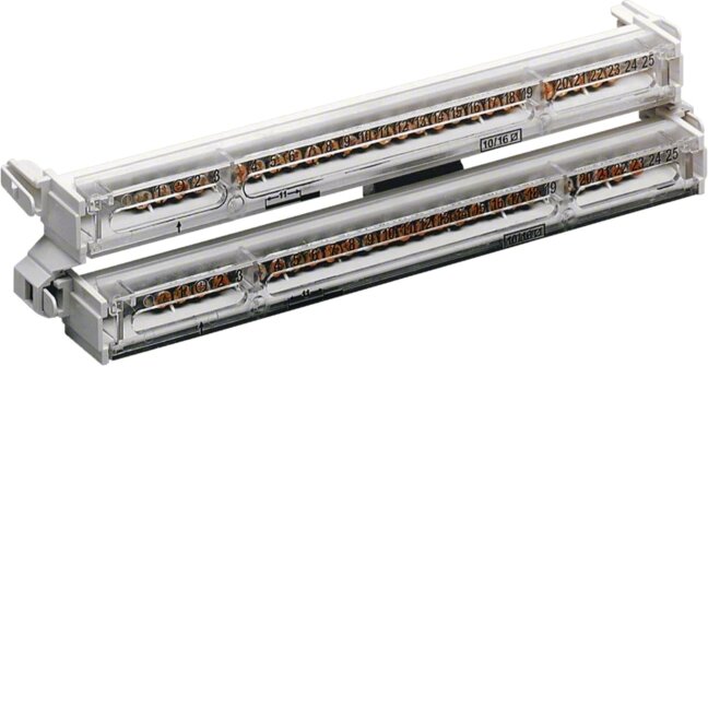 PE/N gnybtas Hager KM25A (2x25mm², 11x16mm², 14x10mm²) PE/N gnybtas Hager KM25A (2x25mm², 11x16mm², 14x10mm²)