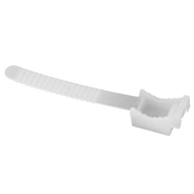 Screw-on holder for cable with strap Pawbol H.7207 UP-30 (white, 30mm, 100pcs)