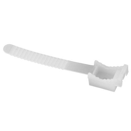 Screw-on holder for cable with strap Pawbol H.7207 UP-30 (white, 30mm, 100pcs)