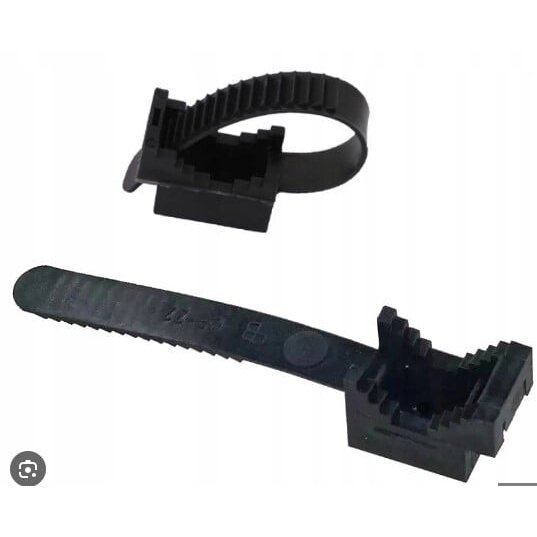 Screw-on holder for cable with strap Pawbol H.7207C UP-30 (black, 30mm, 100pcs)