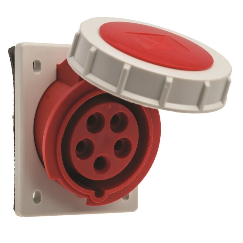Industrial flush electric socket Pawbol B.1905 (16A, 5P, 400V, IP67)