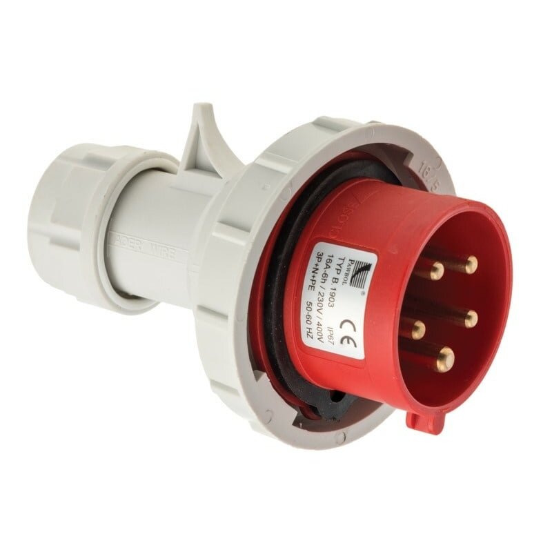 Industrial plug Pawbol B.1903 (16A, 5P, 400V, IP67)