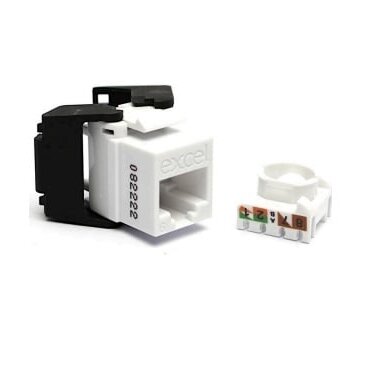 RJ45 lizdas Excel 100-215-WT-24 (Cat.6, UTP, keystone, 24vnt)