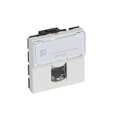 RJ45 lizdas Legrand Mosaic 076564 (Baltas, UTP Cat6, 2 mod.)