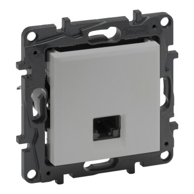 RJ45 UTP CAT 6 computer socket Niloe Step Legrand 863363 (aluminum color)
