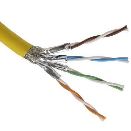 EXCEL 190-910 Network Cable (S/FTP Cat.7A, LSZH, B2ca, 500m, yellow)