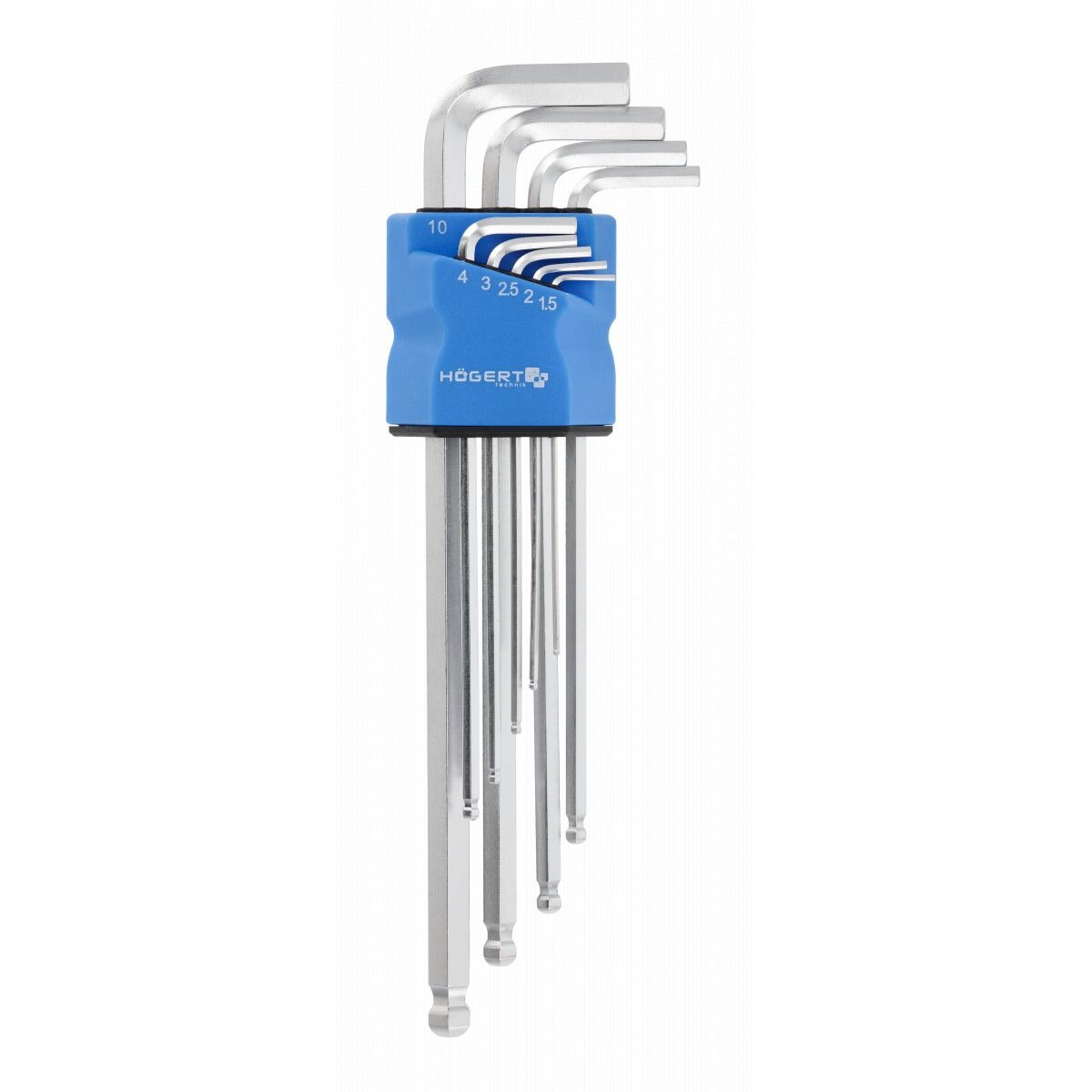 Hexagon wrench set Hogert HT1W826 (9 pcs., 1.2-10mm) ​