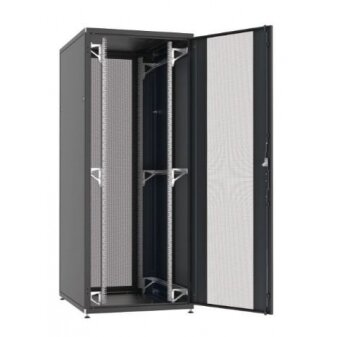 Serverinė spinta EFB 19" 42U 800x1200x2055 (juoda, nesurinkta, perforuotos durys)