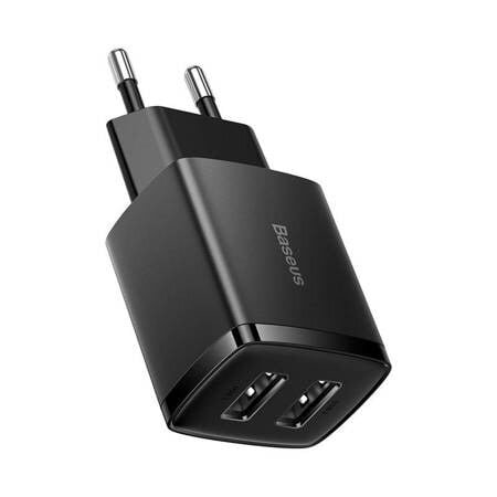 Wall Charger BASEUS CCXJ010201 (10.5W, 2xUSB, 2.1A, black)