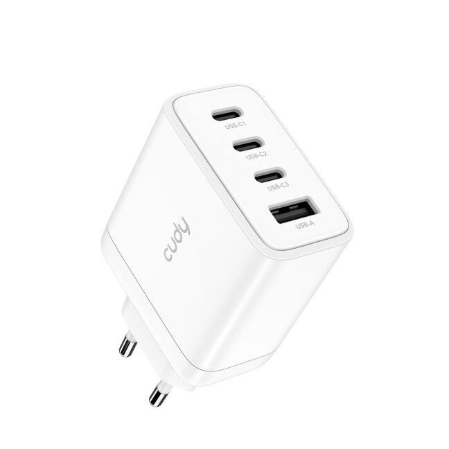 Wall charger Cudy CH70_EU (3x USB-C, 1x USB-A, 65W) Wall charger Cudy CH70_EU (3x USB-C, 1x USB-A, 65W)