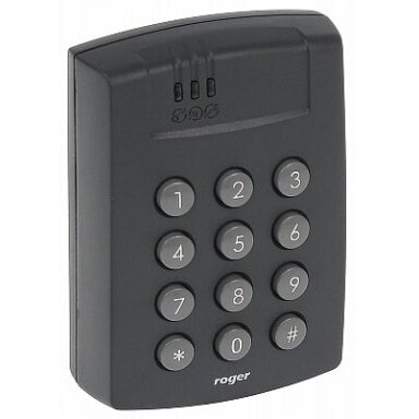 Access terminal with keyboard ROGER MCT64E-IO (RACS 5, EM 125kHz, with integrated I/O relay module)