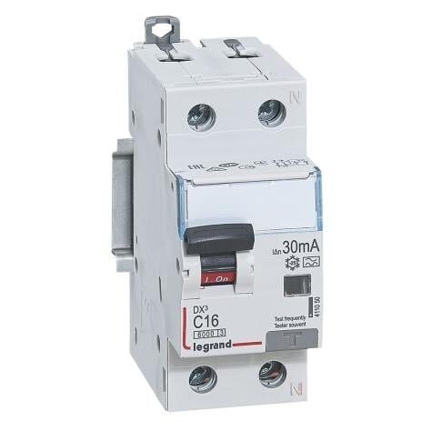Current drain relay with automatic switch Legrand 411050 (C, 16A, 2P, 30mA, 230V)