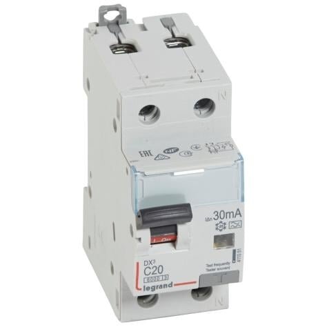 Current drain relay with automatic switch Legrand 411051 (C, 20A, 2P, 30mA, 230V) Current drain relay with automatic switch Legrand 411051 (C, 20A, 2P, 30mA, 230V)