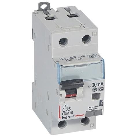 Current drain relay with automatic switch Legrand 411052 (C, 25A, 2P, 30mA, 230V) Current drain relay with automatic switch Legrand 411052 (C, 25A, 2P, 30mA, 230V)