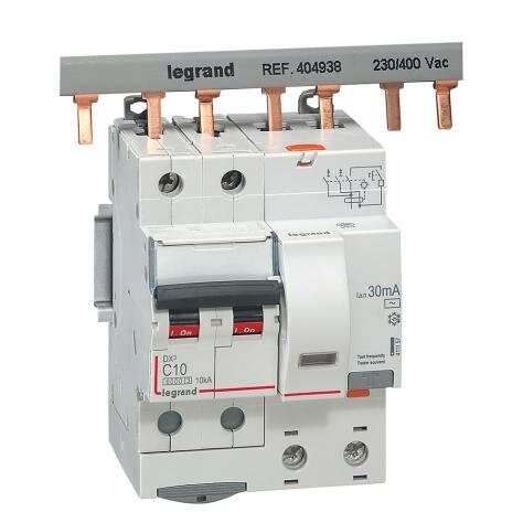Current drain relay with automatic switch Legrand 411057 (C, 10A, 4P, 30mA, 230V) Current drain relay with automatic switch Legrand 411057 (C, 10A, 4P, 30mA, 230V)