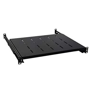 Stacionari lentyna 19'' 1U (800 mm gylio spintai, juoda, iki 60 kg)