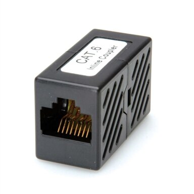 Sujungimas UTP kabeliui RJ45-RJ45 Cat6 In-Line LK-1006-Cat6 (juodas)
