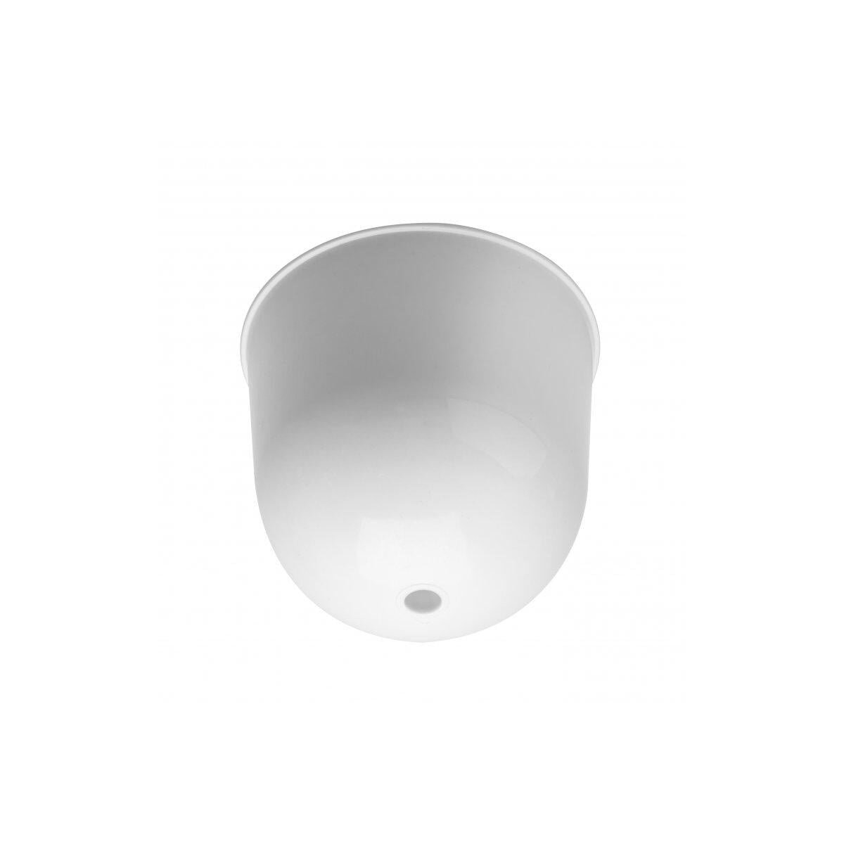 The lamp base for the ceiling, white, curved, GTV AE-CANOPY-10 (White, 70mm)