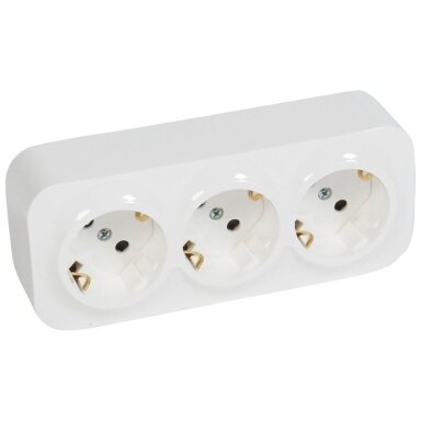 Surface 3 x socket with grounding Forix Legrand 782418