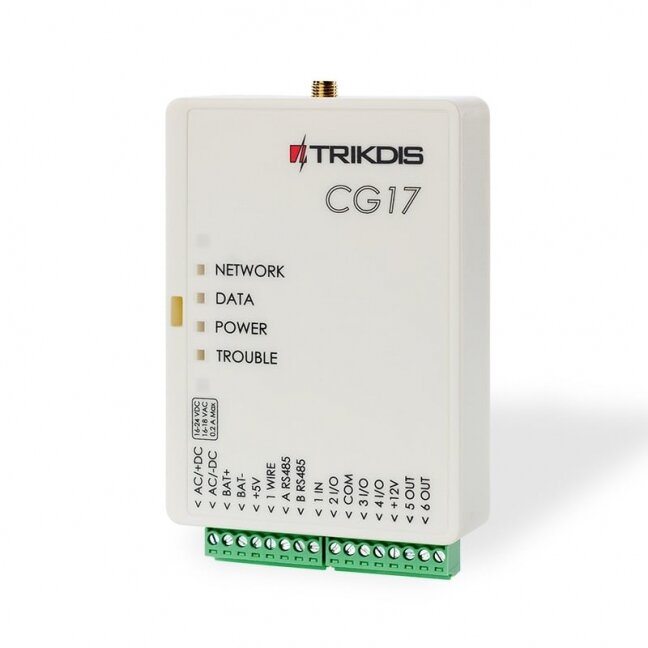 Trikdis disturbance controller central/controller CG17 with 4G modem Trikdis disturbance controller central/controller CG17 with 4G modem