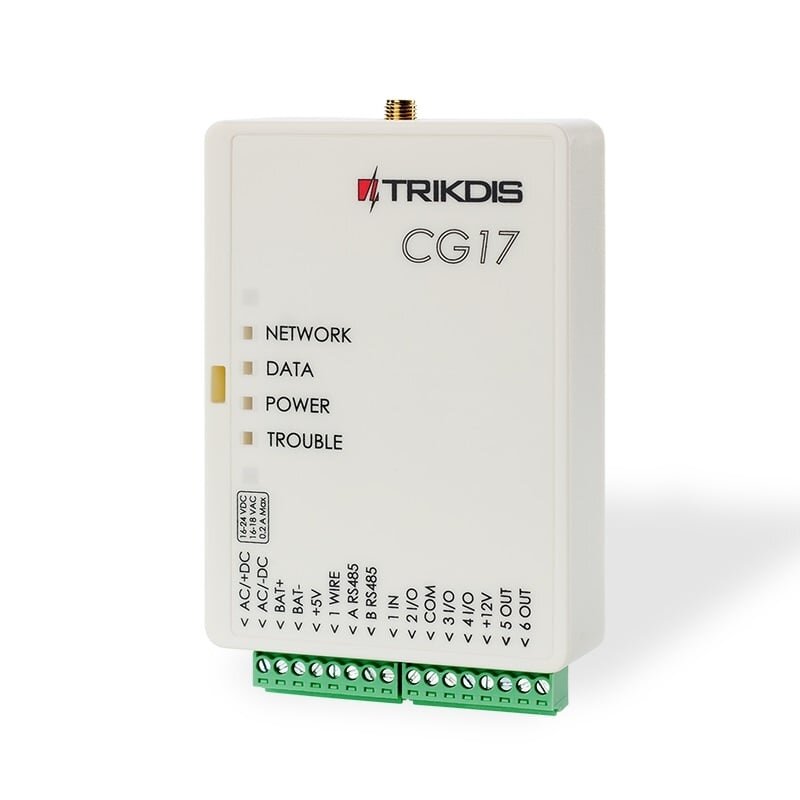 Trikdis disturbance controller central/controller CG17 with 4G modem Trikdis disturbance controller central/controller CG17 with 4G modem