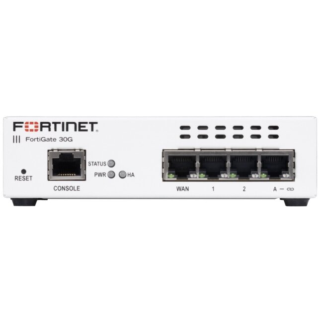 Firewall 4 ports Fortinet FortiWiFi FG-30G (4xLAN, 1xWAN, VPN, NGFW, IPS 850Mbps) Firewall 4 ports Fortinet FortiWiFi FG-30G (4xLAN, 1xWAN, VPN, NGFW, IPS 850Mbps)