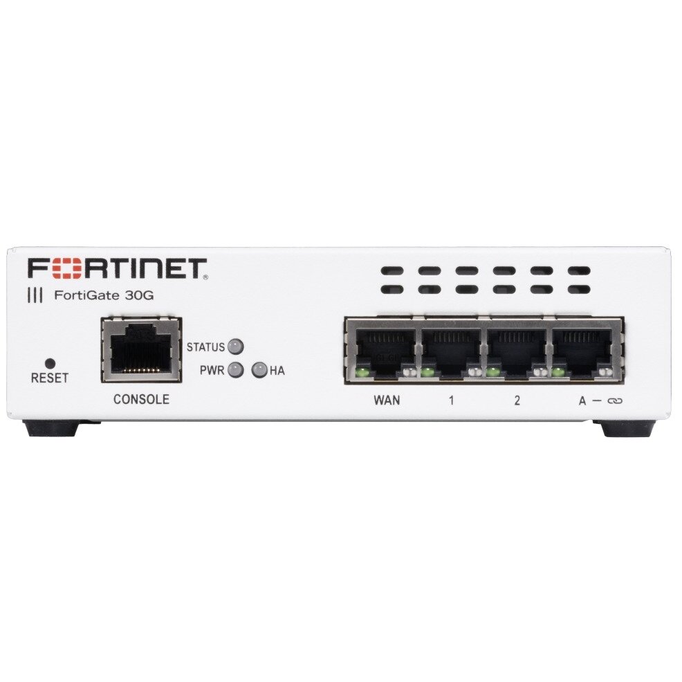 Firewall 4 ports Fortinet FortiWiFi FG-30G (4xLAN, 1xWAN, VPN, NGFW, IPS 850Mbps) Firewall 4 ports Fortinet FortiWiFi FG-30G (4xLAN, 1xWAN, VPN, NGFW, IPS 850Mbps)