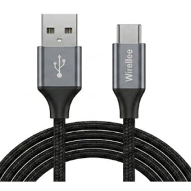 USB-A – USB-C kabelis Wirelle (15W, USB 2.0, 1 m) USB-A – USB-C kabelis Wirelle (15W, USB 2.0, 1 m)
