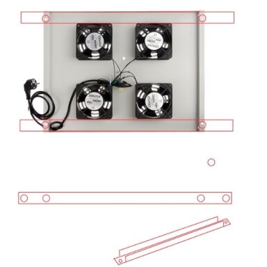 Fan block holder for 800mm cabinet