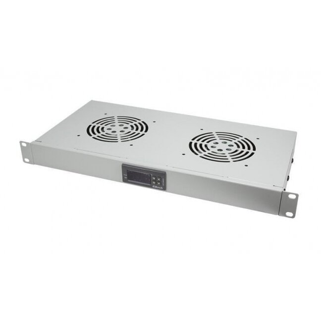 Ventilatorių 19" blokas 1U pakabinamai spintai Ventilatorių 19" blokas 1U pakabinamai spintai