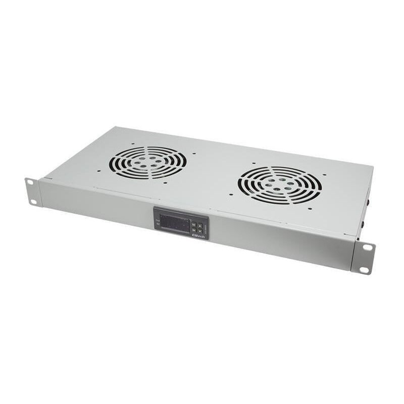 Ventilatorių 19" blokas 1U pakabinamai spintai Ventilatorių 19" blokas 1U pakabinamai spintai