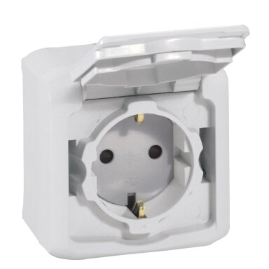 Surface socket with grounding 782393 Forix Legrand (gray)