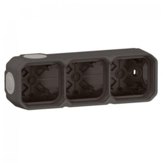 Surface cover box with seals 3-gang Plexo Legrand 069603L (anthracite)